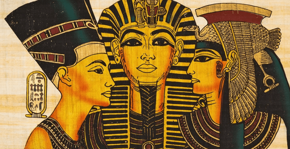 Egyptian men and women wearing makeup