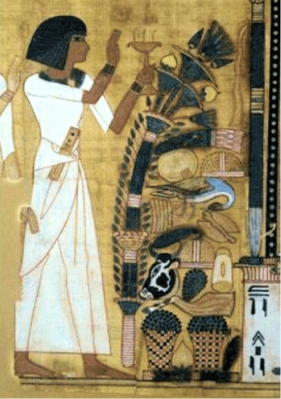A Painting of an Egyptian Smoke Ceremony