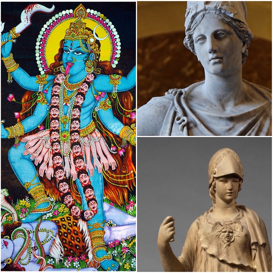 Kali, Athena and Minerva