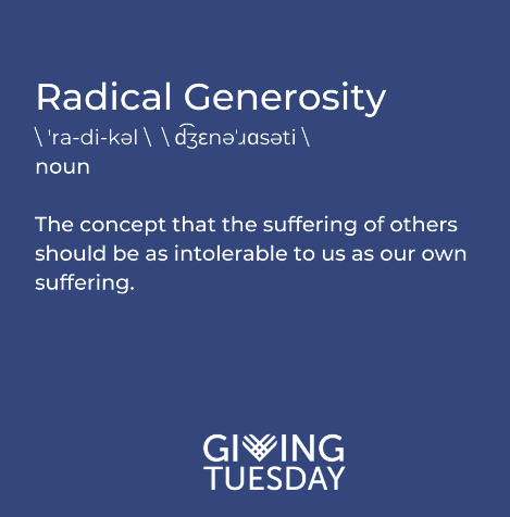 GivingTuesday Radical Generosity Concept